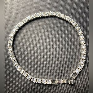 Sterling Silver Crystal Tennis Bracelet